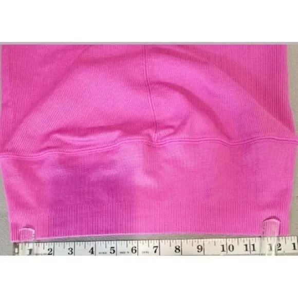 J. Crew SculptStretch Womens M High Rise Ribbed Pink Bike Shorts - Picture 4 of 11